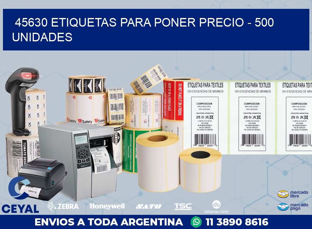 45630 ETIQUETAS PARA PONER PRECIO - 500 UNIDADES