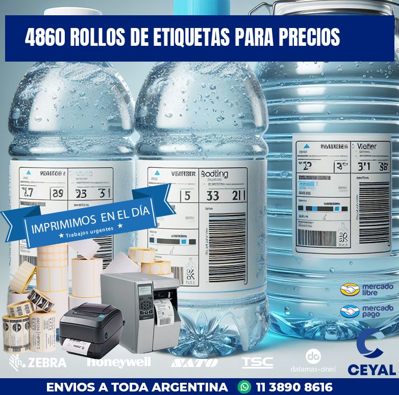 4860 ROLLOS DE ETIQUETAS PARA PRECIOS