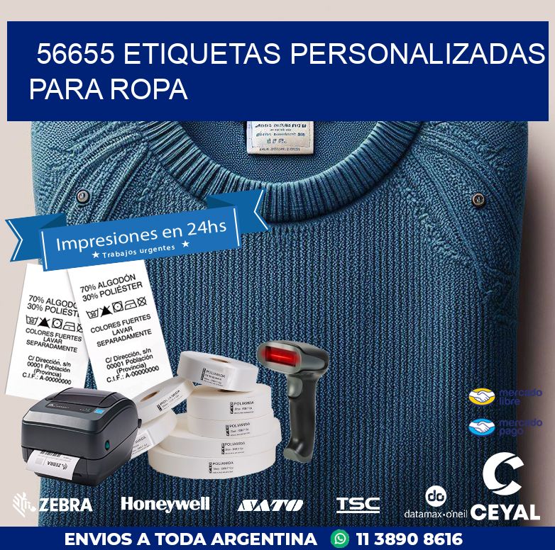 56655 ETIQUETAS PERSONALIZADAS PARA ROPA