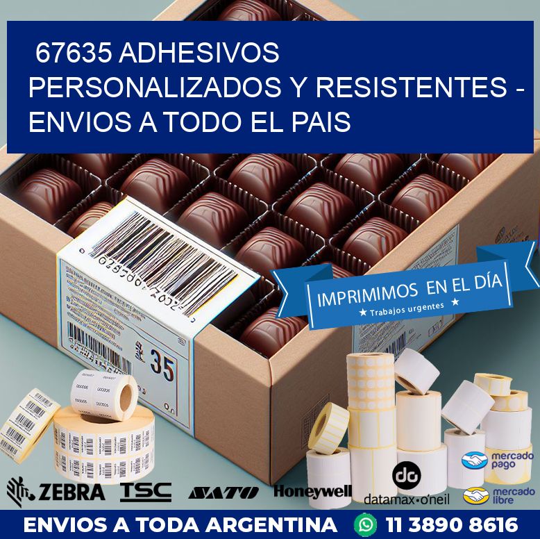 67635 ADHESIVOS PERSONALIZADOS Y RESISTENTES – ENVIOS A TODO EL PAIS