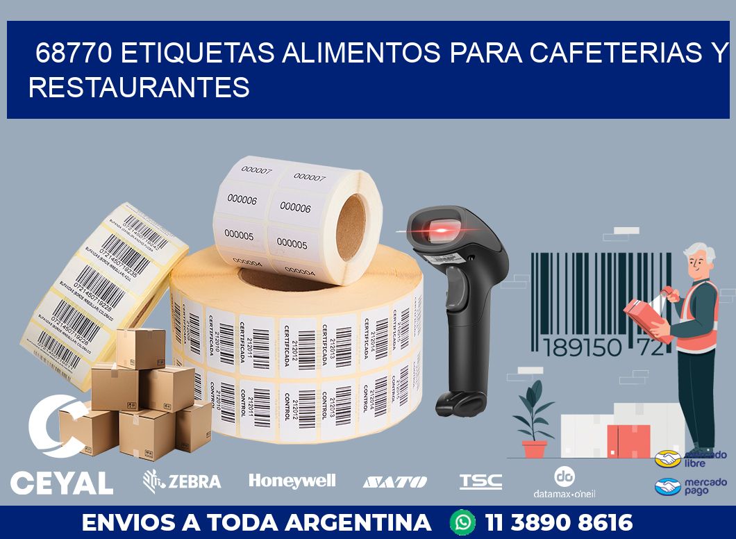 68770 ETIQUETAS ALIMENTOS PARA CAFETERIAS Y RESTAURANTES