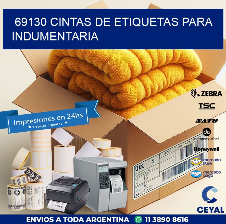 69130 CINTAS DE ETIQUETAS PARA INDUMENTARIA