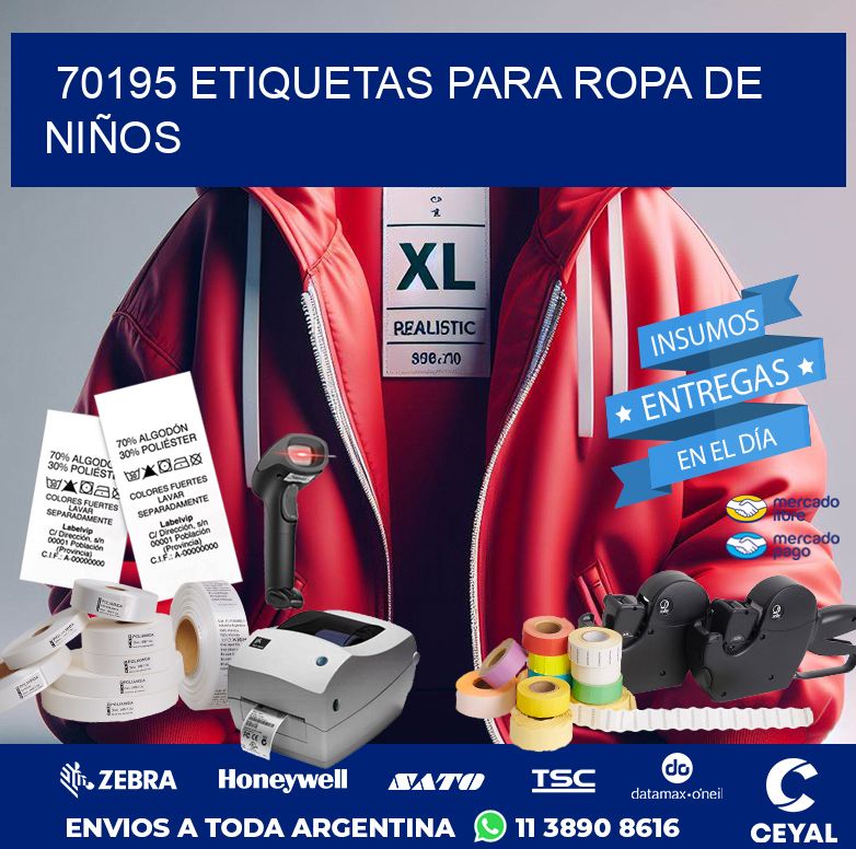 70195 ETIQUETAS PARA ROPA DE NIÑOS