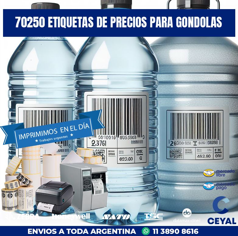 70250 ETIQUETAS DE PRECIOS PARA GONDOLAS