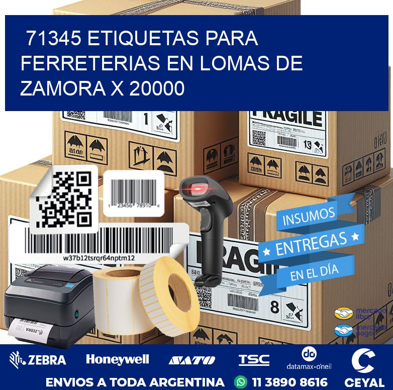 71345 ETIQUETAS PARA FERRETERIAS EN LOMAS DE ZAMORA X 20000