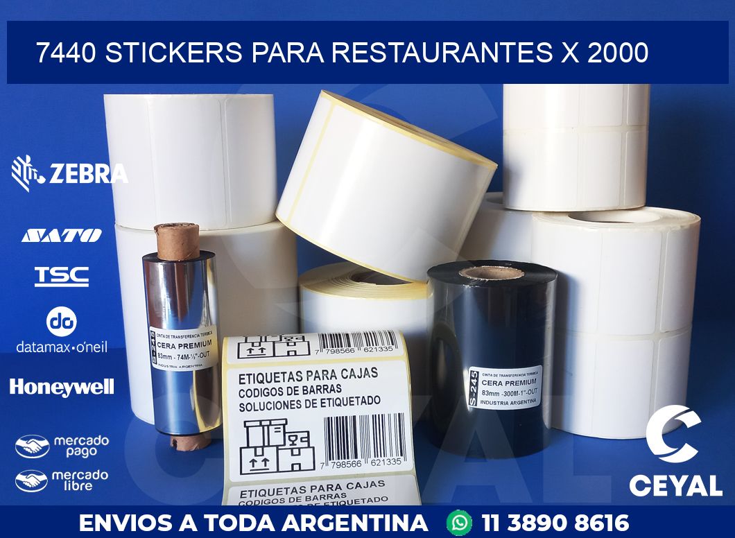 7440 STICKERS PARA RESTAURANTES X 2000
