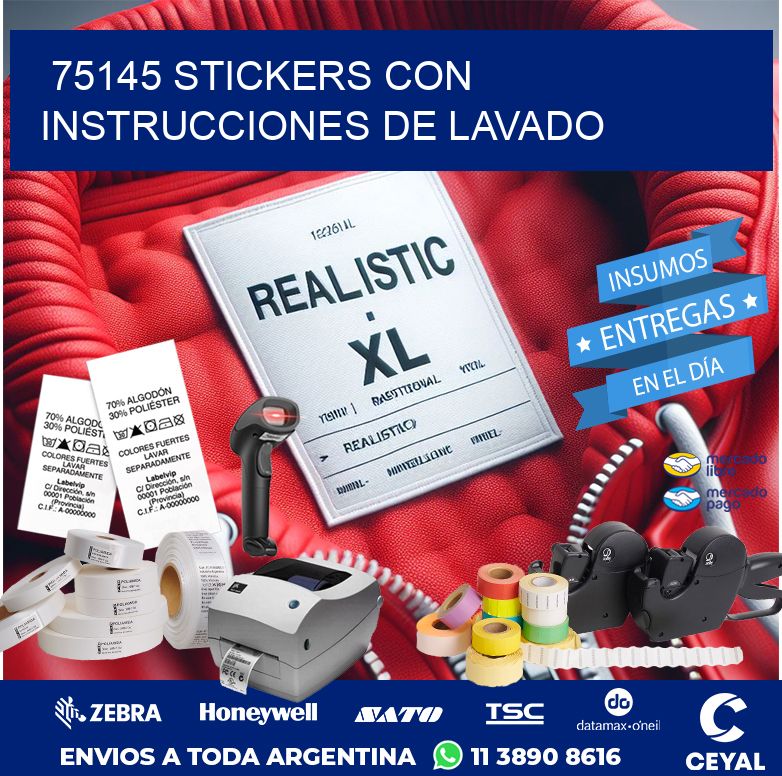 75145 STICKERS CON INSTRUCCIONES DE LAVADO