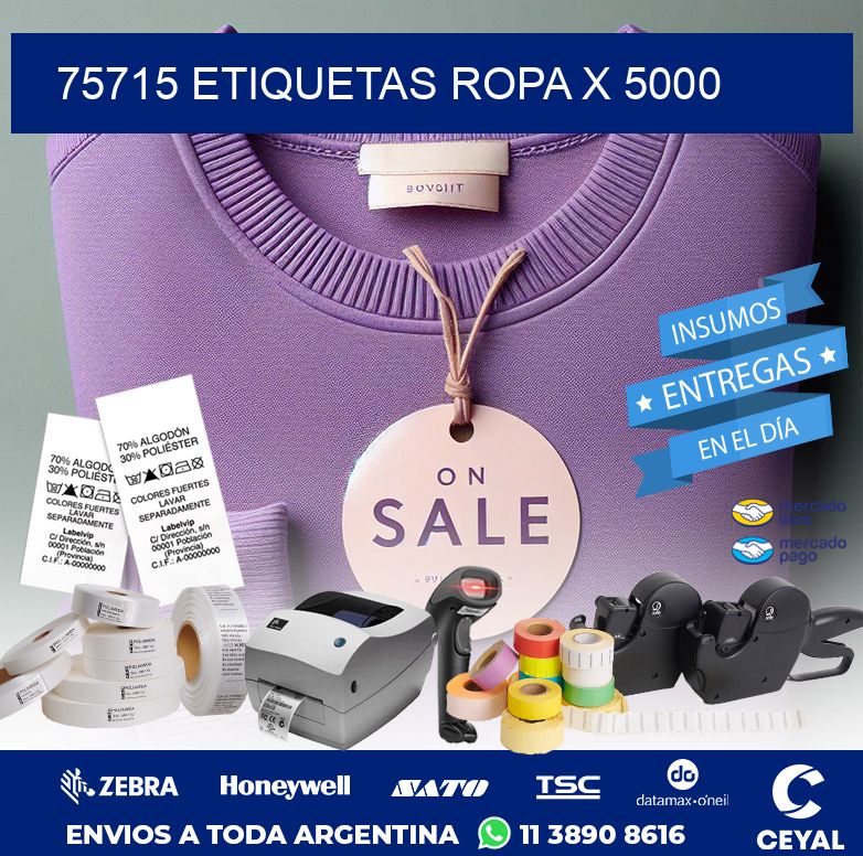 75715 ETIQUETAS ROPA X 5000