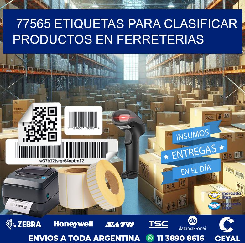 77565 ETIQUETAS PARA CLASIFICAR PRODUCTOS EN FERRETERIAS