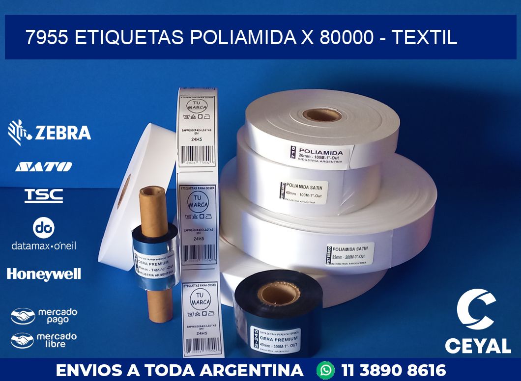 7955 ETIQUETAS POLIAMIDA X 80000 - TEXTIL