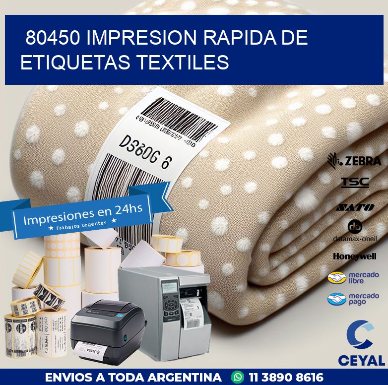 80450 IMPRESION RAPIDA DE ETIQUETAS TEXTILES