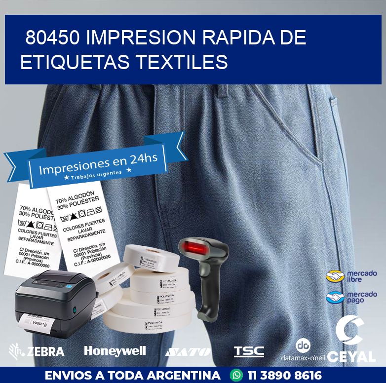 80450 IMPRESION RAPIDA DE ETIQUETAS TEXTILES