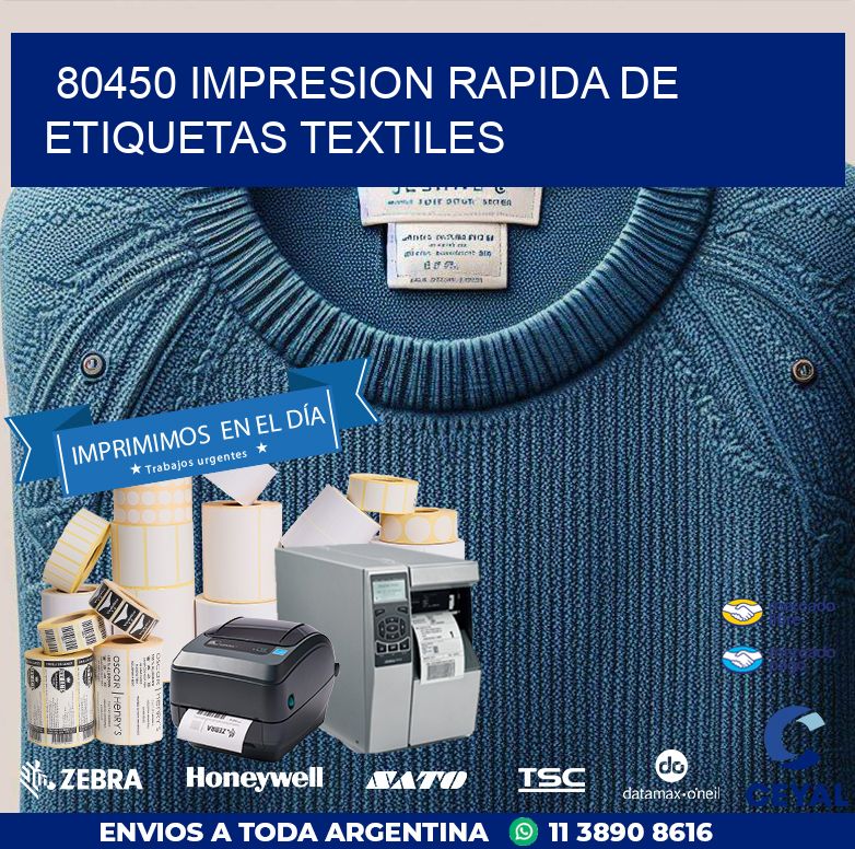 80450 IMPRESION RAPIDA DE ETIQUETAS TEXTILES
