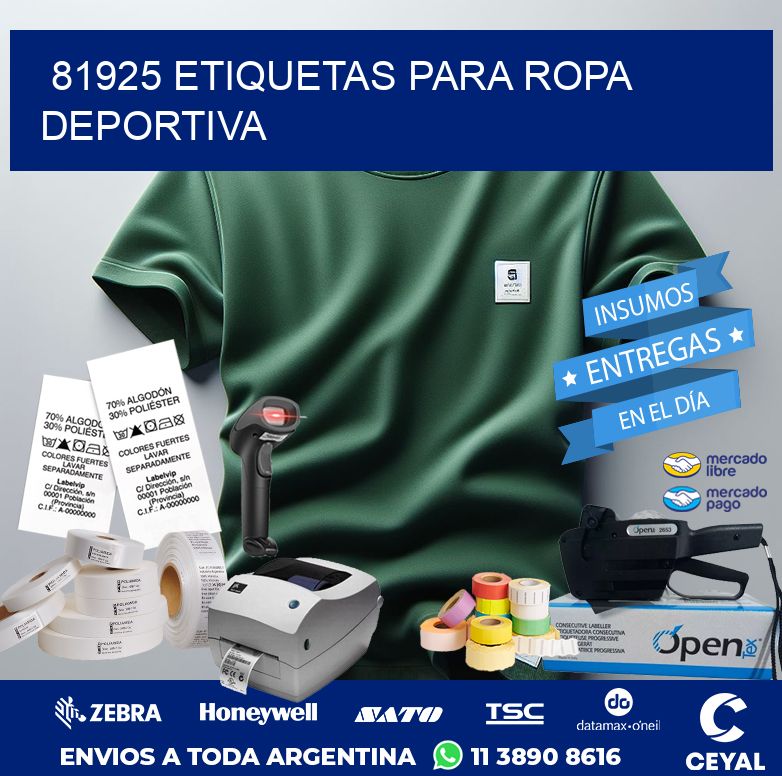 81925 ETIQUETAS PARA ROPA DEPORTIVA