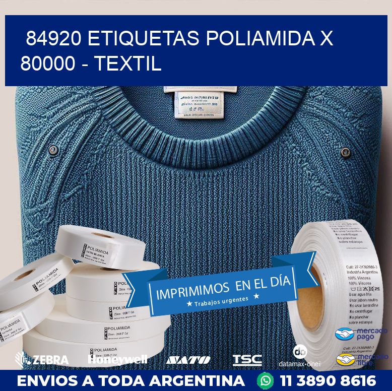 84920 ETIQUETAS POLIAMIDA X 80000 – TEXTIL