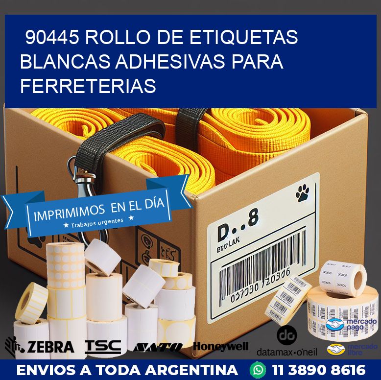 90445 ROLLO DE ETIQUETAS BLANCAS ADHESIVAS PARA FERRETERIAS