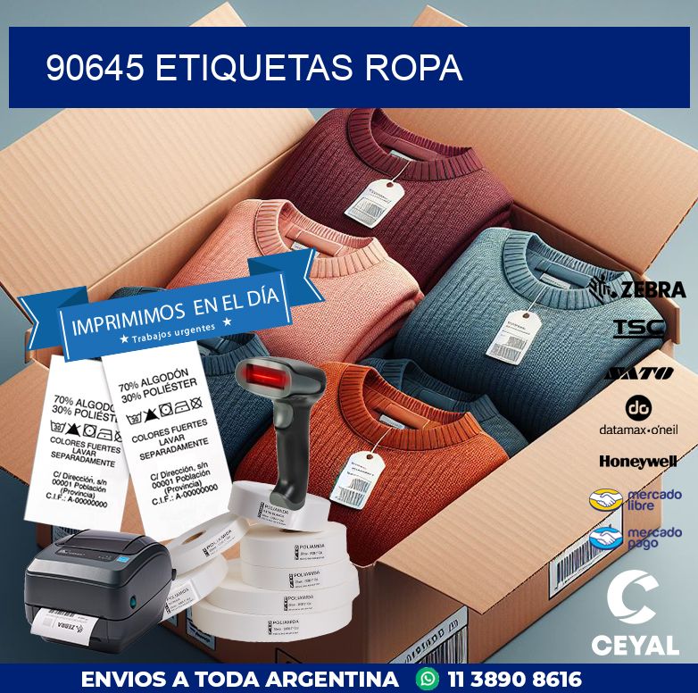 90645 ETIQUETAS ROPA