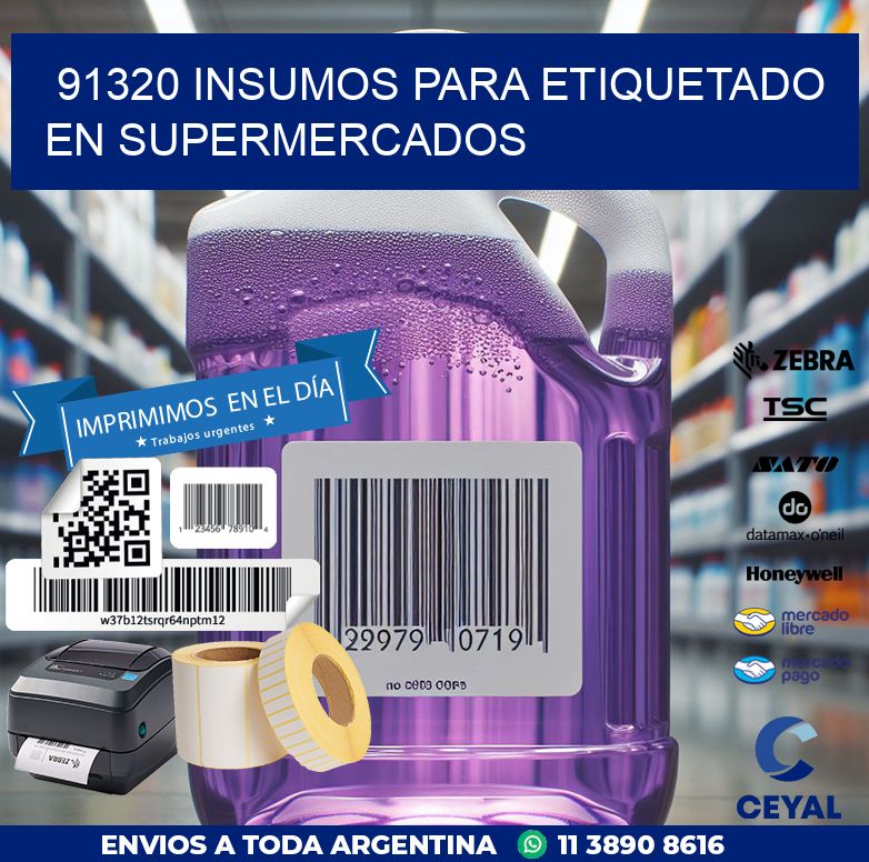 91320 INSUMOS PARA ETIQUETADO EN SUPERMERCADOS