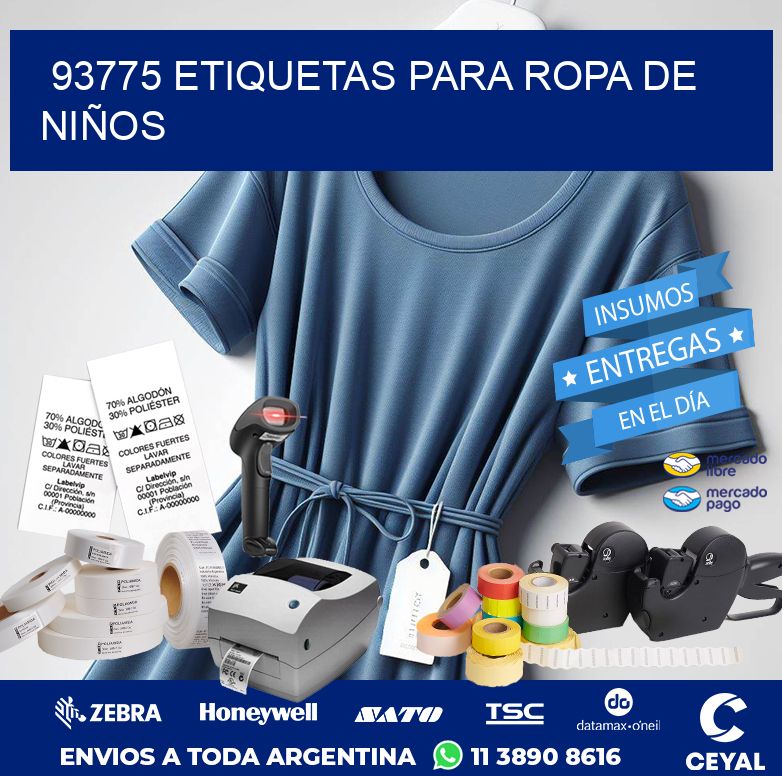 93775 ETIQUETAS PARA ROPA DE NIÑOS
