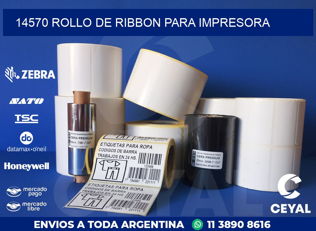 14570 ROLLO DE RIBBON PARA IMPRESORA