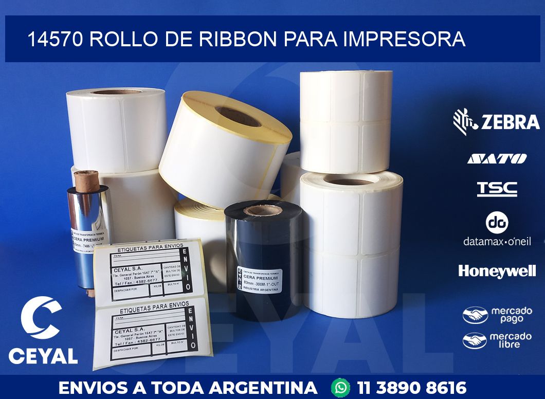 14570 ROLLO DE RIBBON PARA IMPRESORA