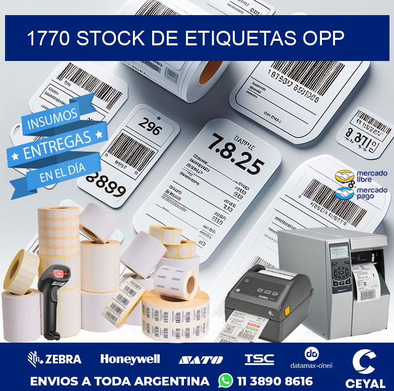 1770 STOCK DE ETIQUETAS OPP