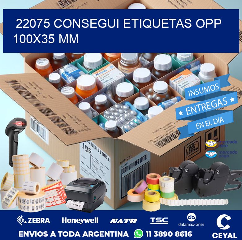22075 CONSEGUI ETIQUETAS OPP 100X35 MM