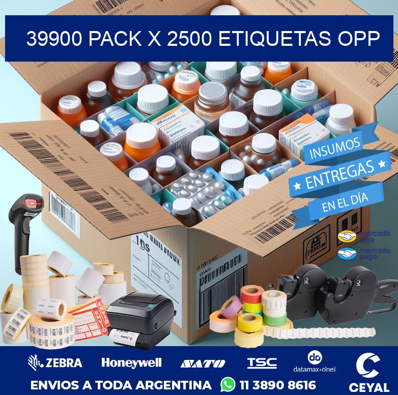 39900 PACK X 2500 ETIQUETAS OPP