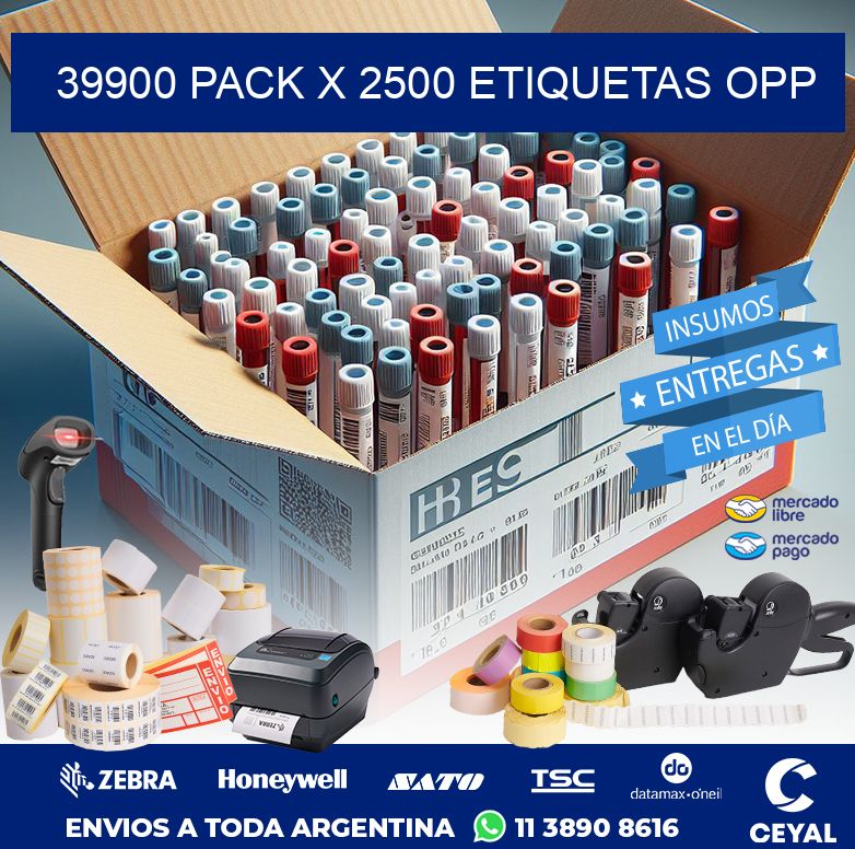 39900 PACK X 2500 ETIQUETAS OPP