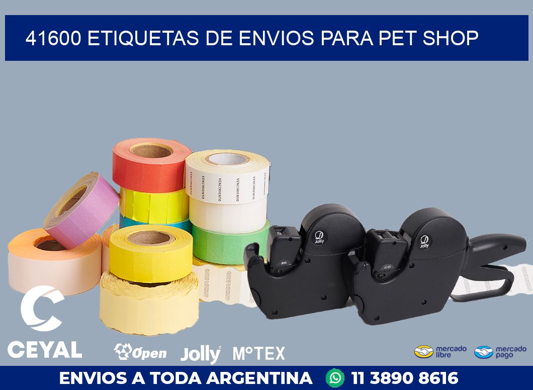 41600 ETIQUETAS DE ENVIOS PARA PET SHOP