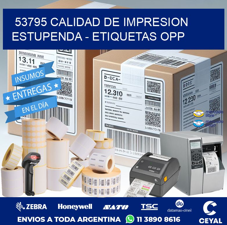 53795 CALIDAD DE IMPRESION ESTUPENDA - ETIQUETAS OPP