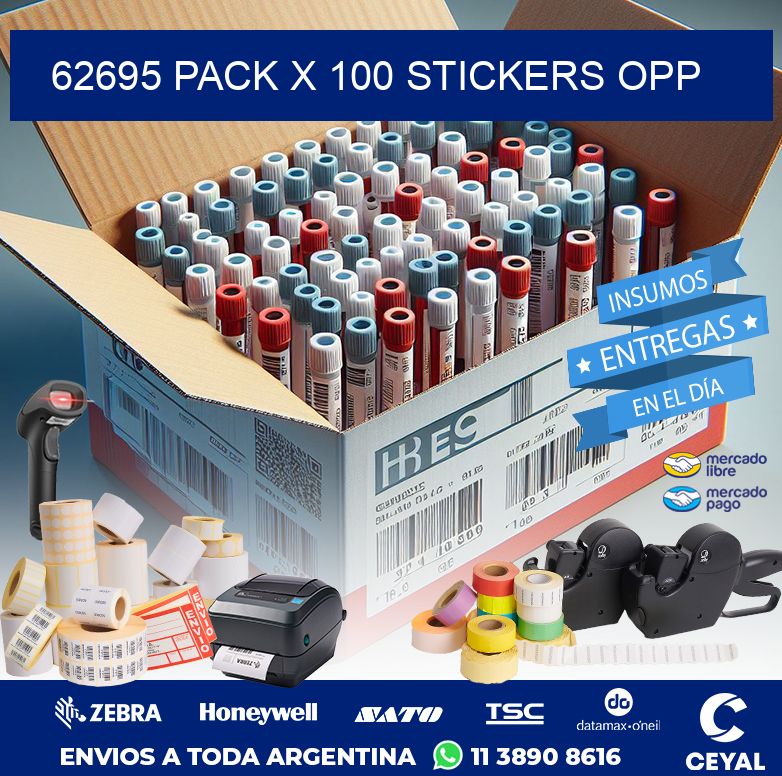 62695 PACK X 100 STICKERS OPP