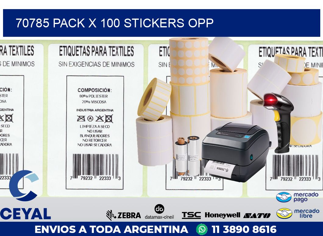 70785 PACK X 100 STICKERS OPP