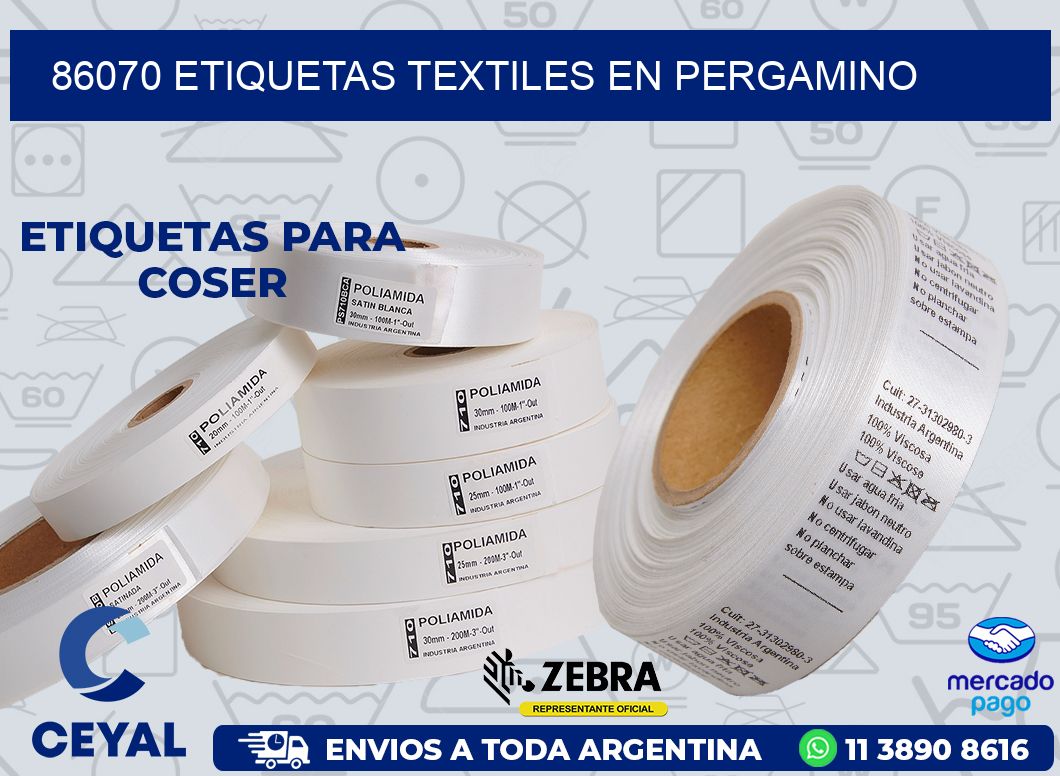 86070 ETIQUETAS TEXTILES EN PERGAMINO