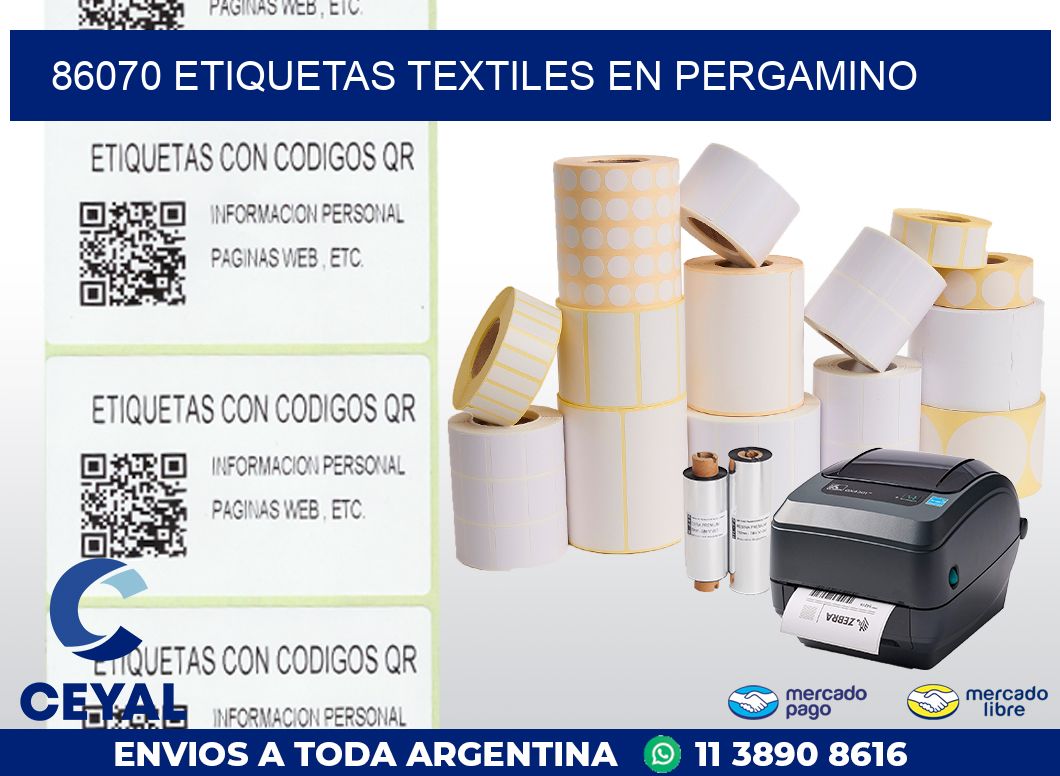 86070 ETIQUETAS TEXTILES EN PERGAMINO