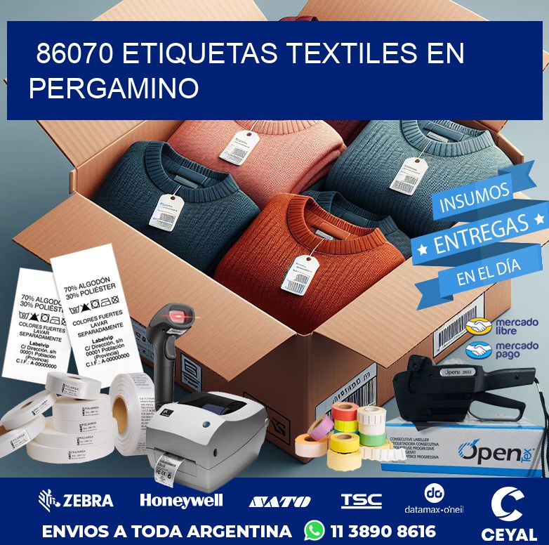 86070 ETIQUETAS TEXTILES EN PERGAMINO