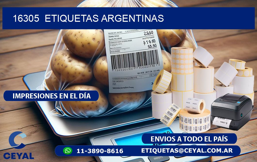 16305 ETIQUETAS ARGENTINAS - Rollos Zebra