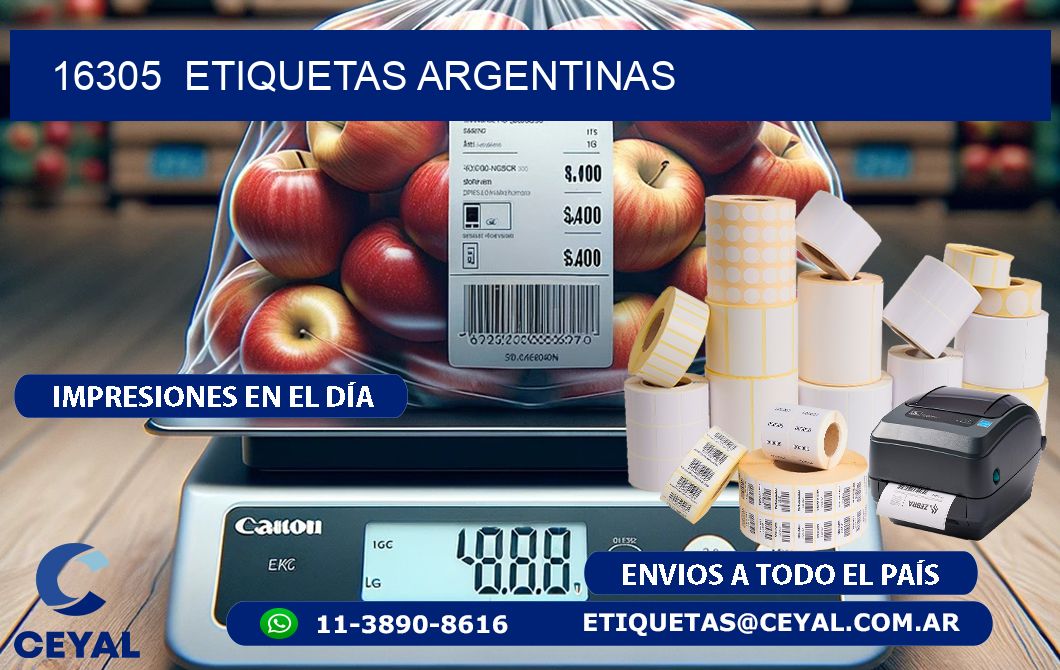 16305 ETIQUETAS ARGENTINAS - Rollos Zebra