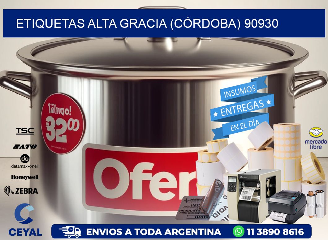 ETIQUETAS ALTA GRACIA (CÓRDOBA) 90930