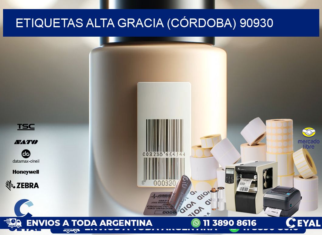 ETIQUETAS ALTA GRACIA (CÓRDOBA) 90930