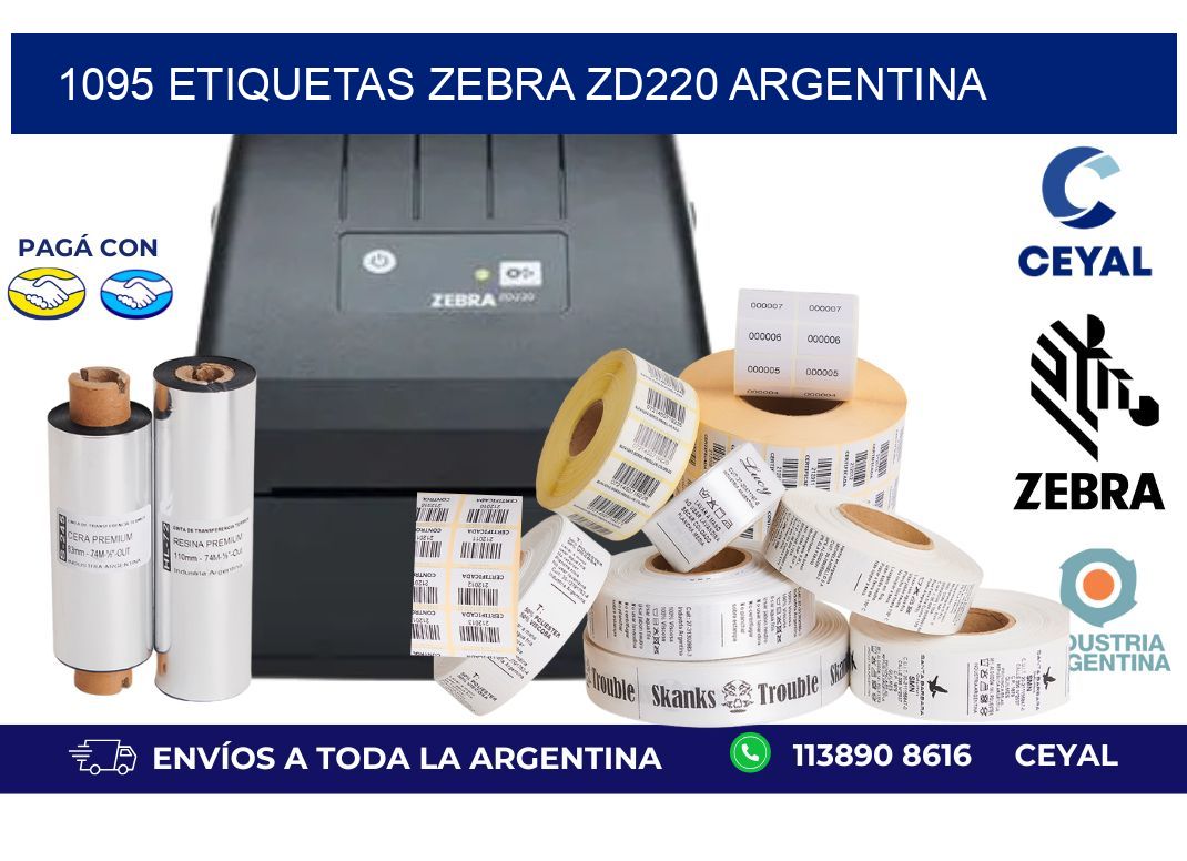 1095 etiquetas zebra zd220 argentina