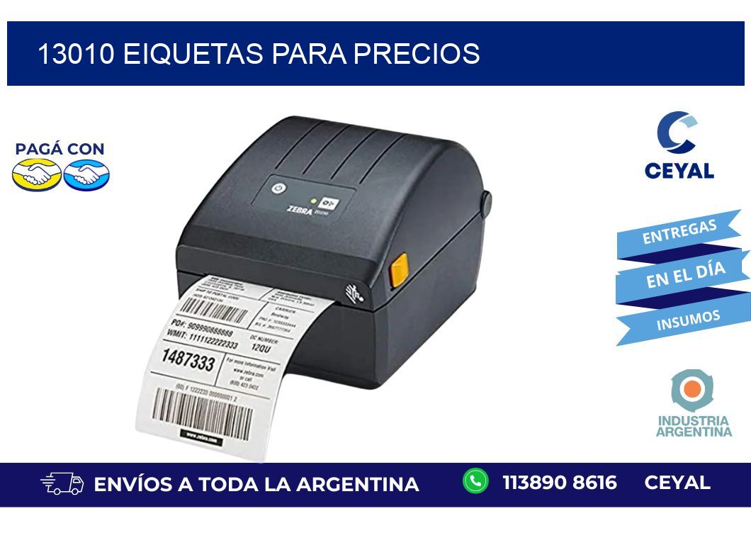13010 EIQUETAS PARA PRECIOS