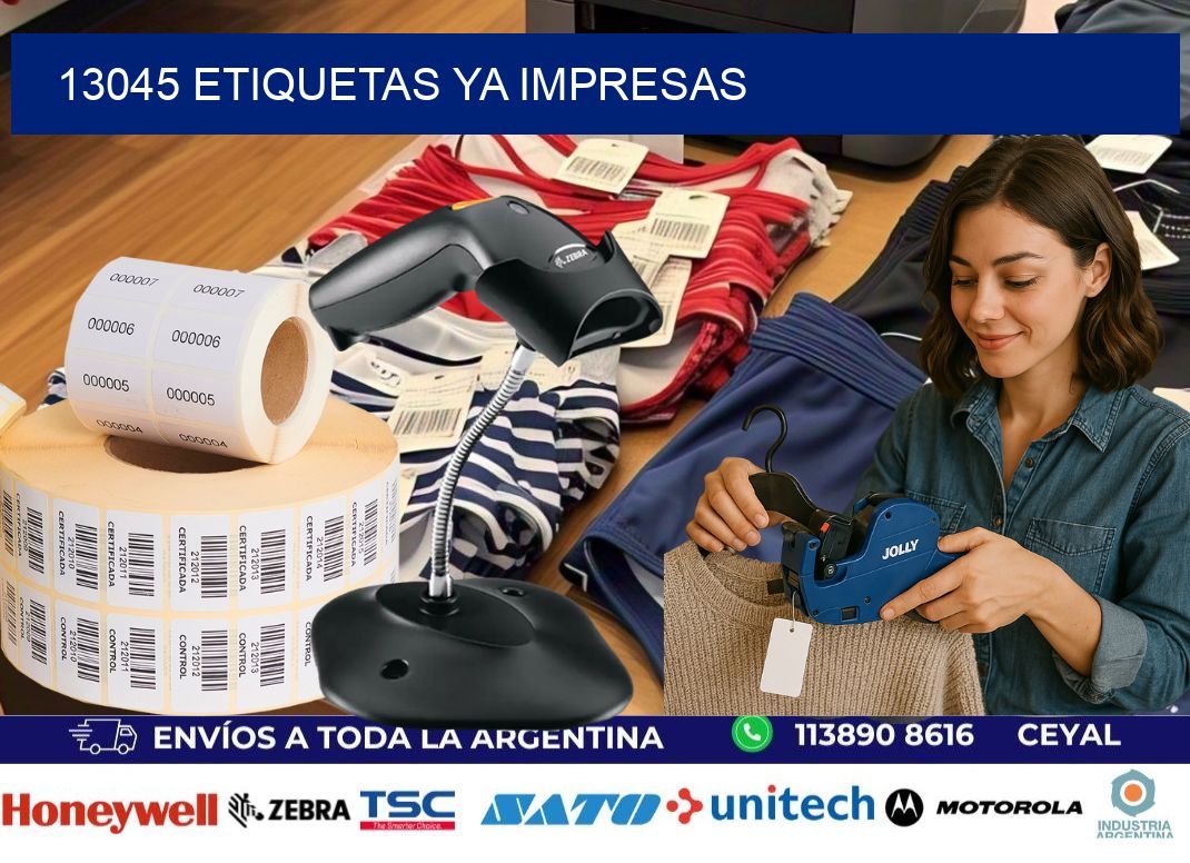 13045 ETIQUETAS YA IMPRESAS