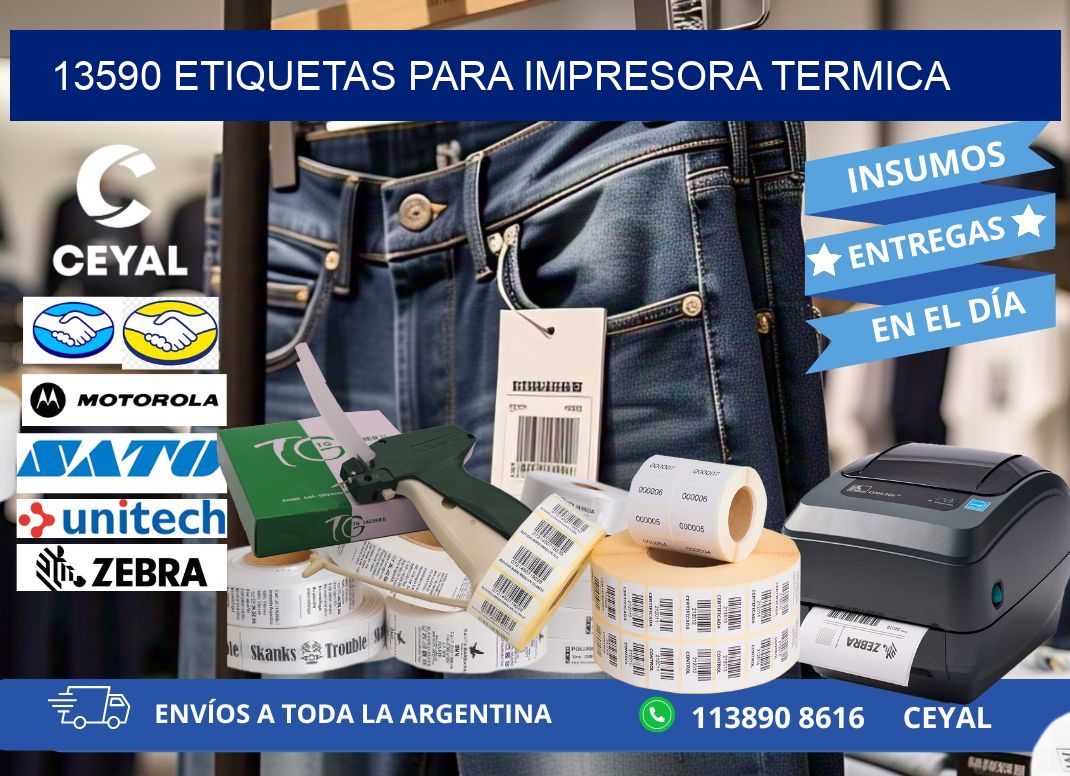 13590 ETIQUETAS PARA IMPRESORA TERMICA