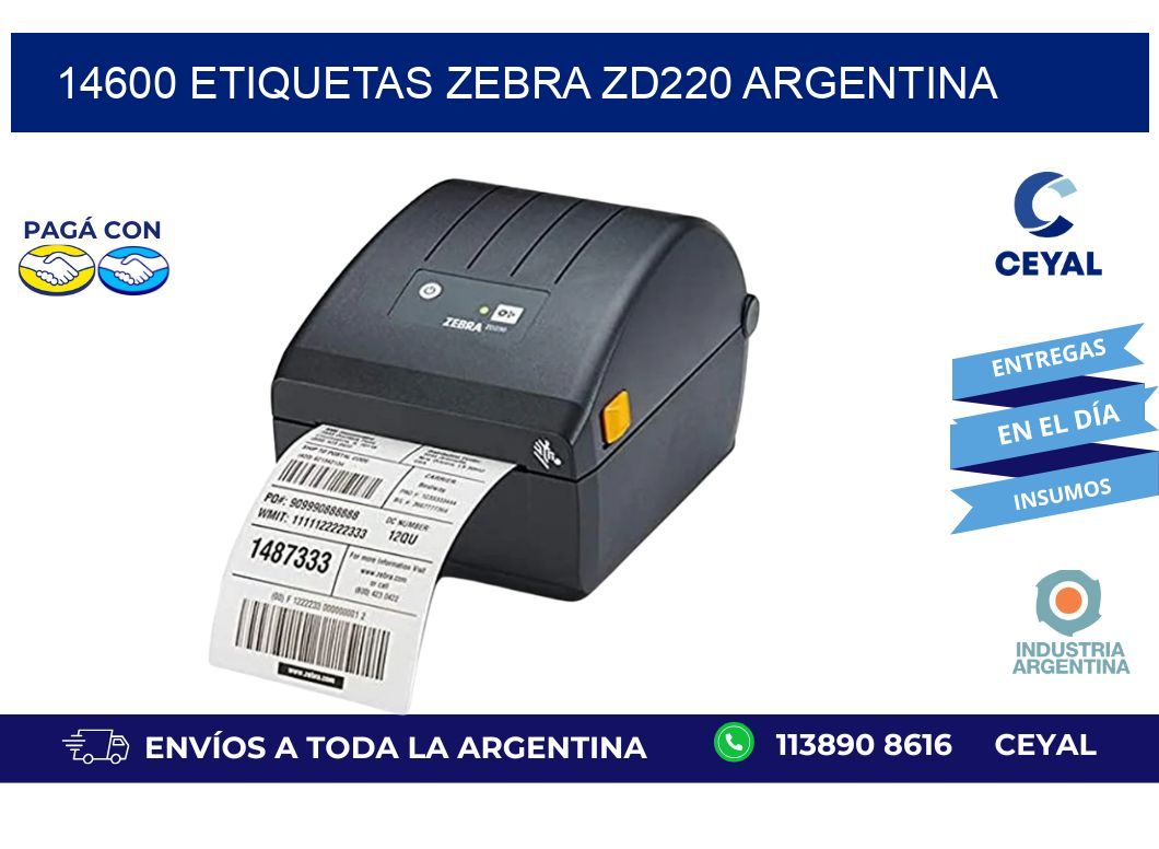 14600 etiquetas zebra zd220 argentina