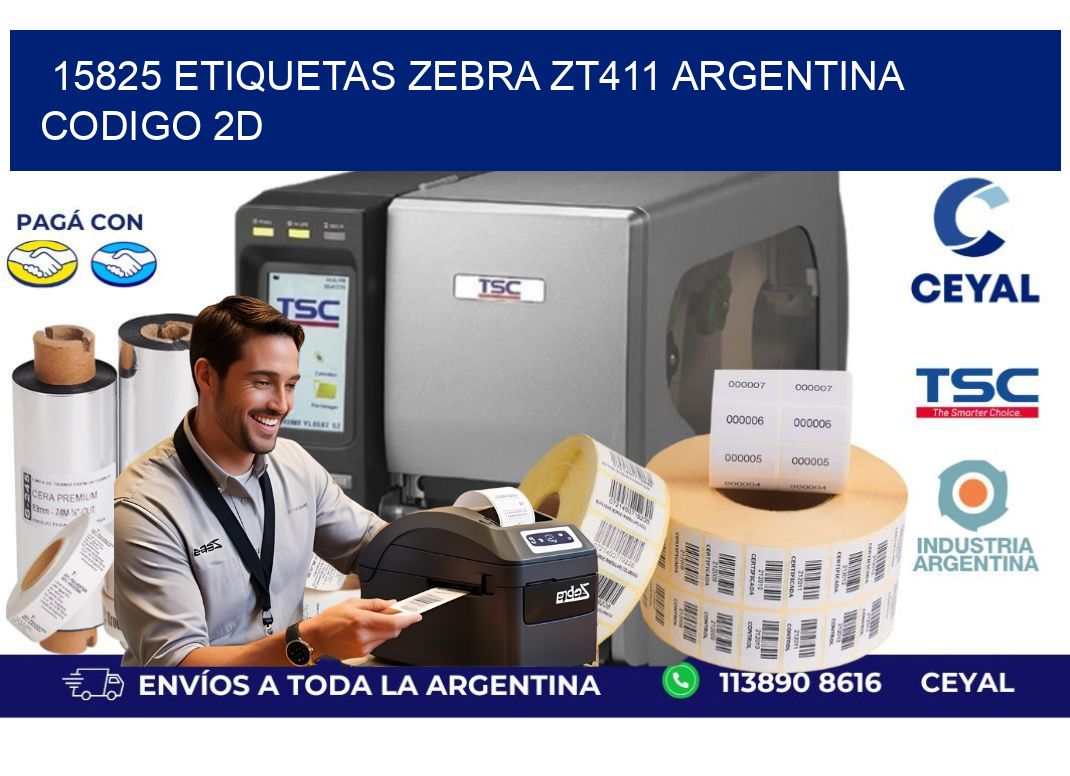 15825 etiquetas zebra zt411 argentina CODIGO 2D