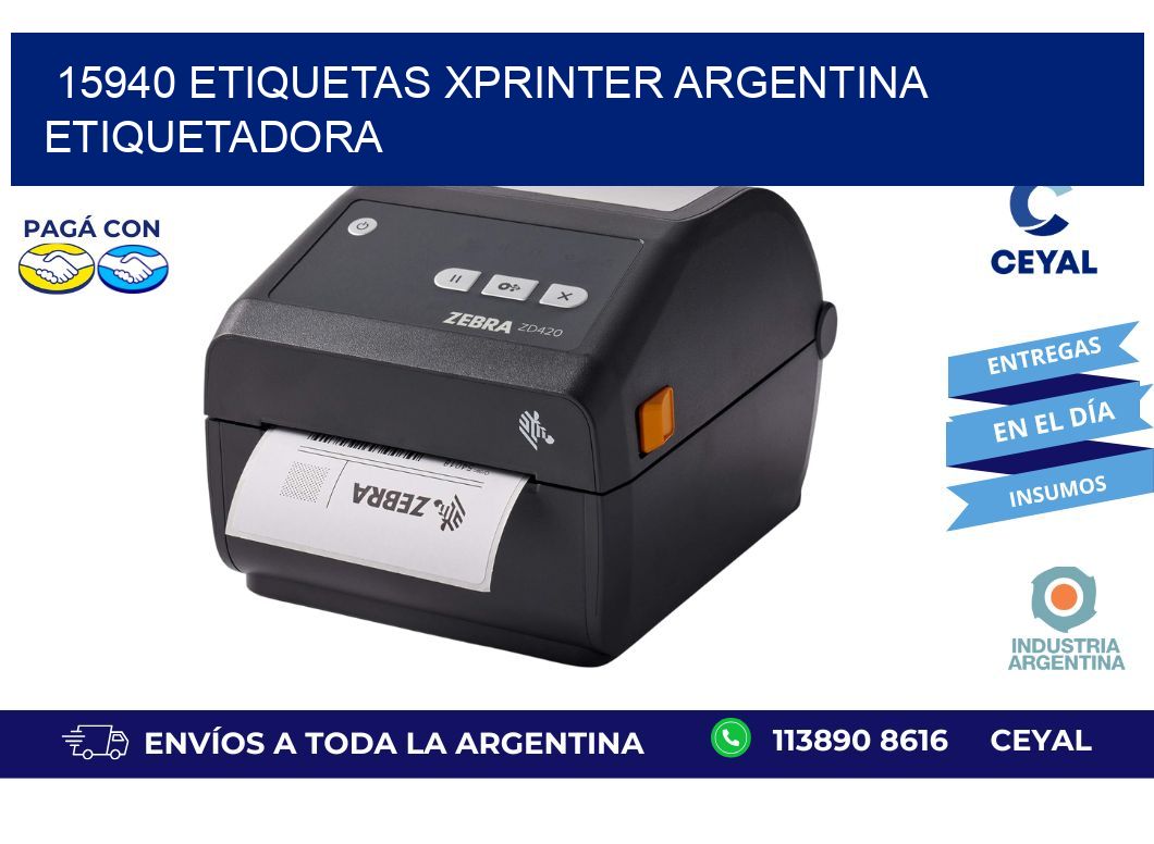 15940 etiquetas xprinter argentina ETIQUETADORA