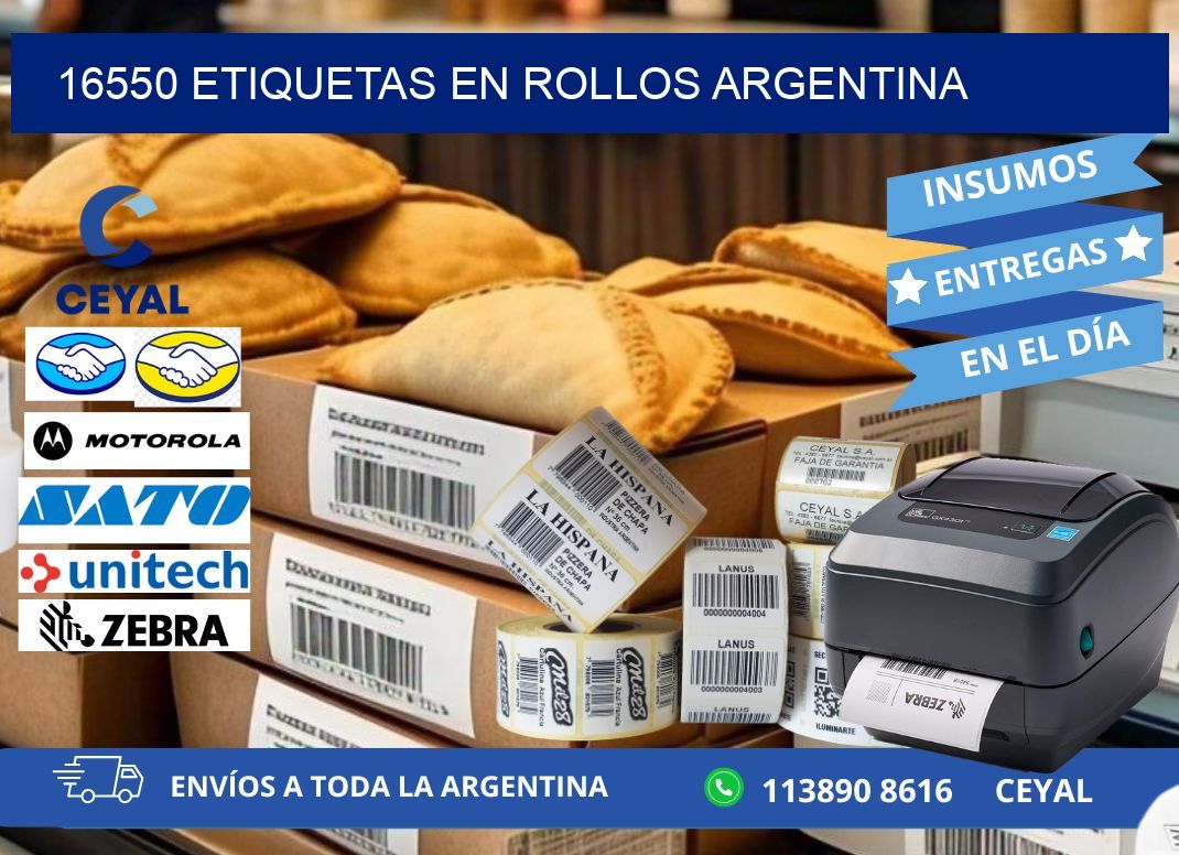 16550 ETIQUETAS EN ROLLOS ARGENTINA