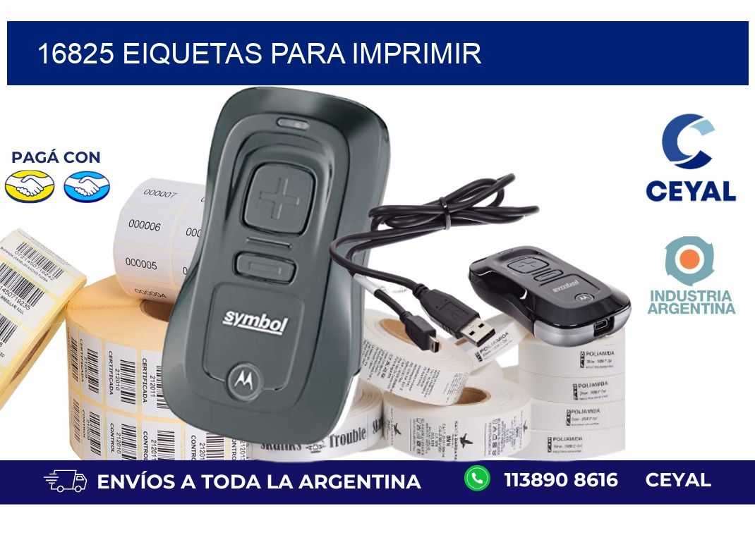 16825 EIQUETAS PARA IMPRIMIR