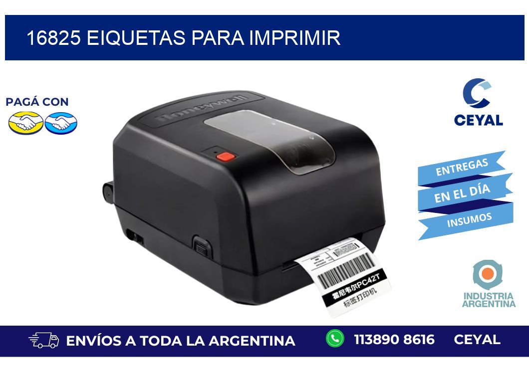 16825 EIQUETAS PARA IMPRIMIR